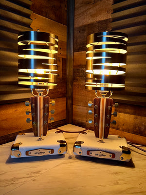 Guitar Lamp- Headstock Acoustic Style Pair #099 and #100 of Collection