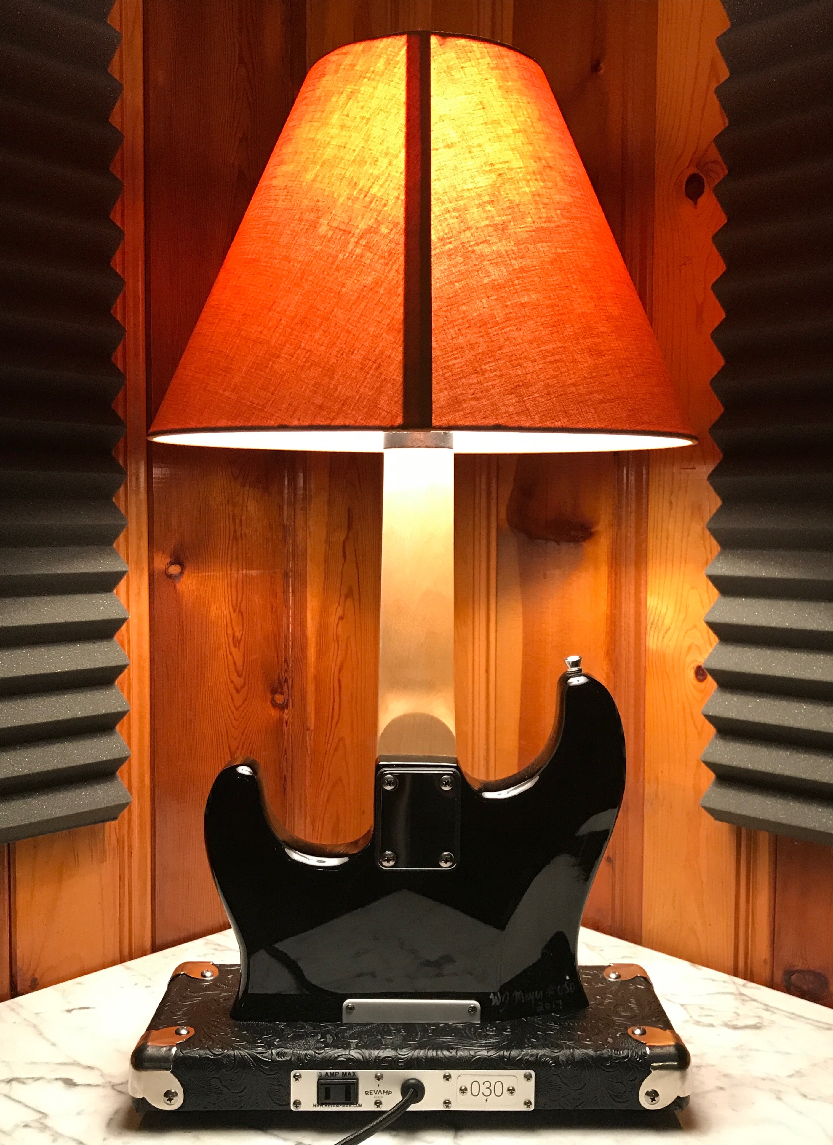 Guitar Lamp -  Strat Style 3 Tone Sunburst #030 of Collection