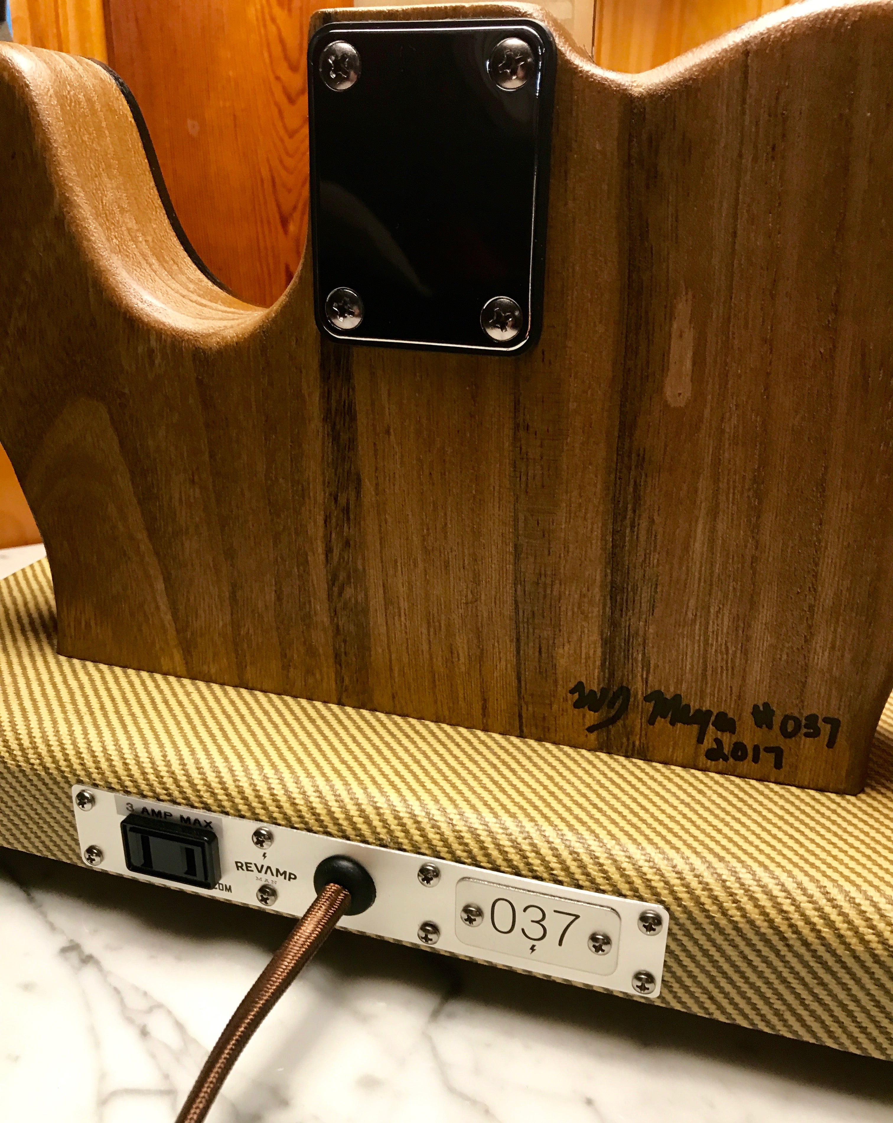 Guitar Lamp - Tele Style Wood Grain #037 of Collection