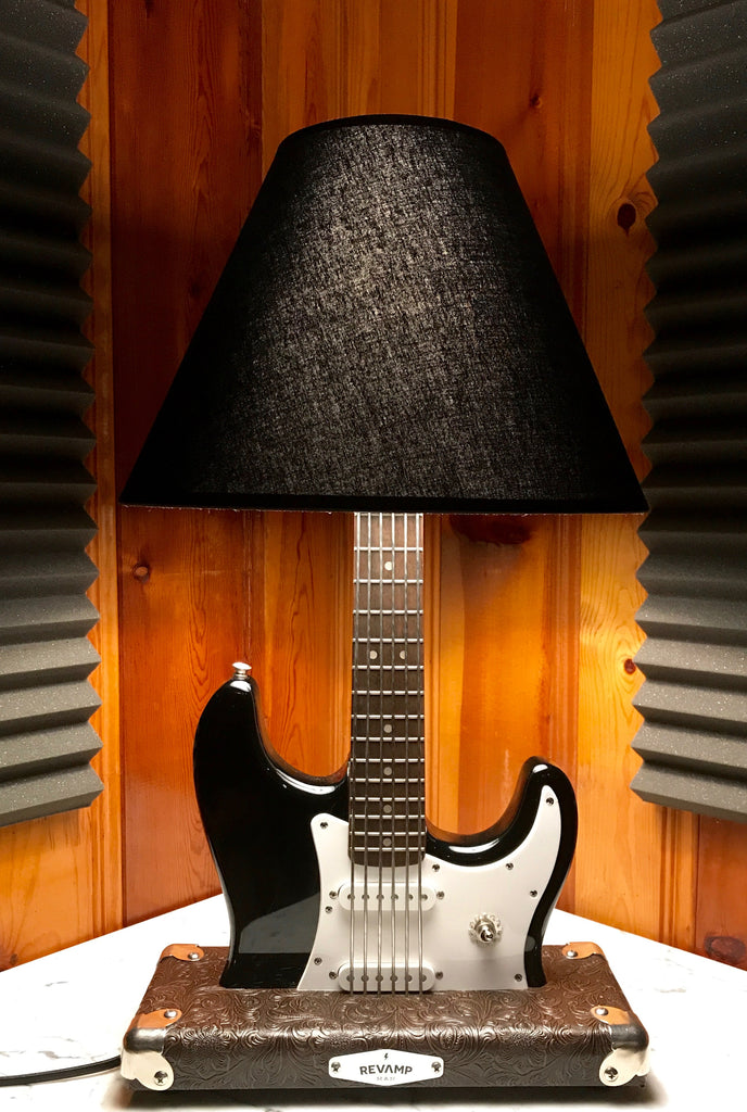 Guitar Lamp -  Strat Style Black #006 of Collection