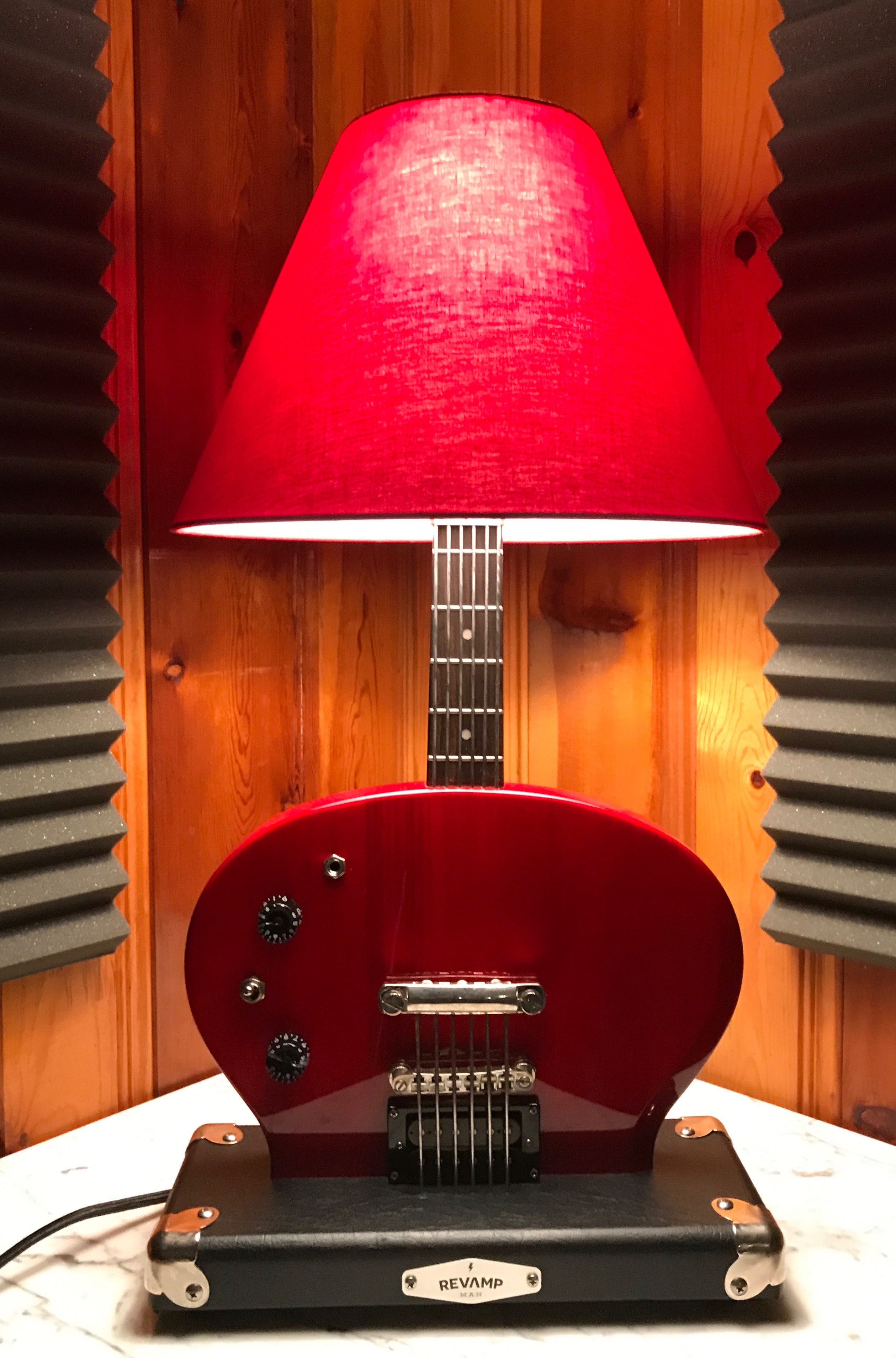 Guitar Lamp - SG Style Red Bottoms Up  #019 of Collection.