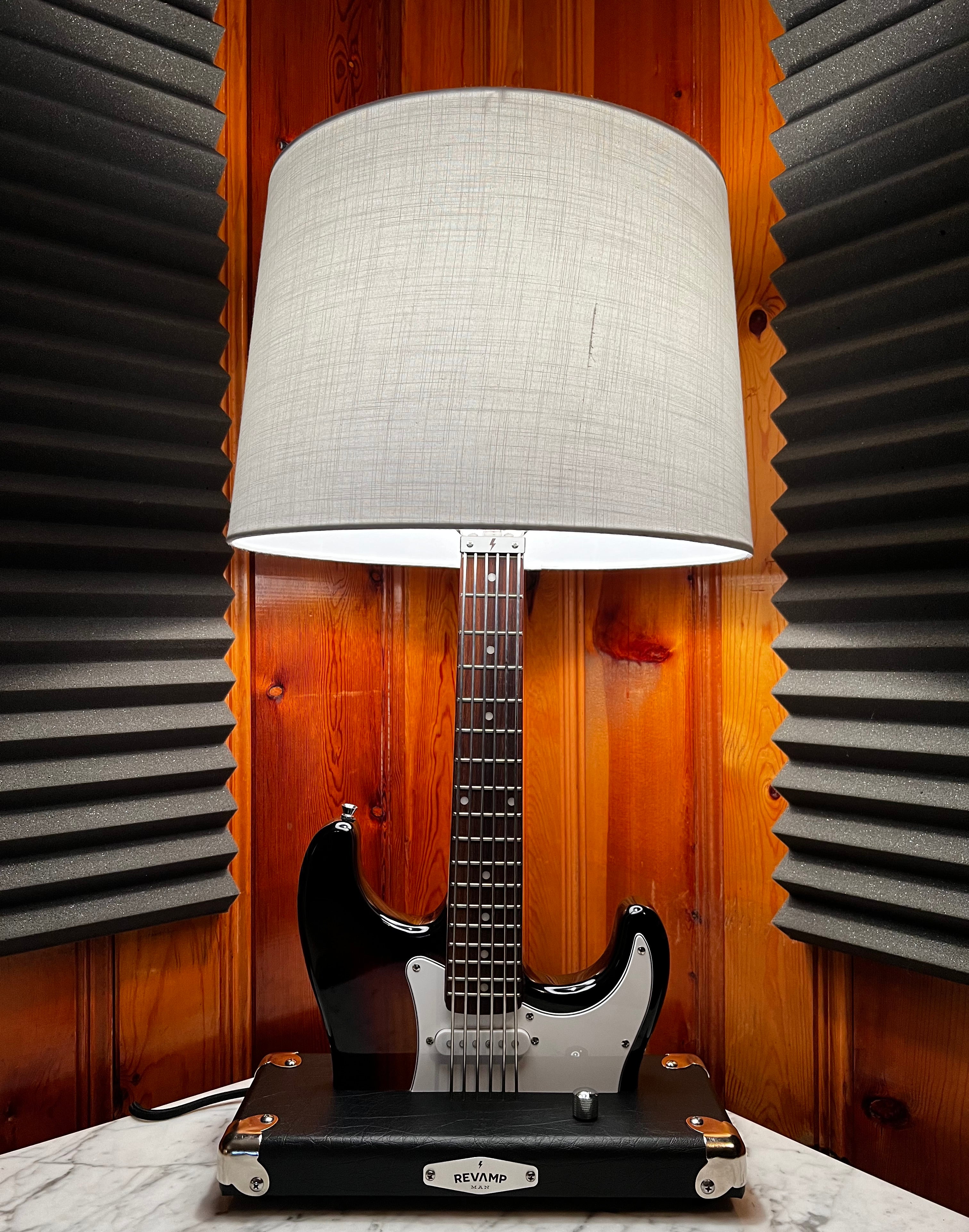 Guitar Lamp -  Strat Style 3 Tone Sunburst #084 of Collection