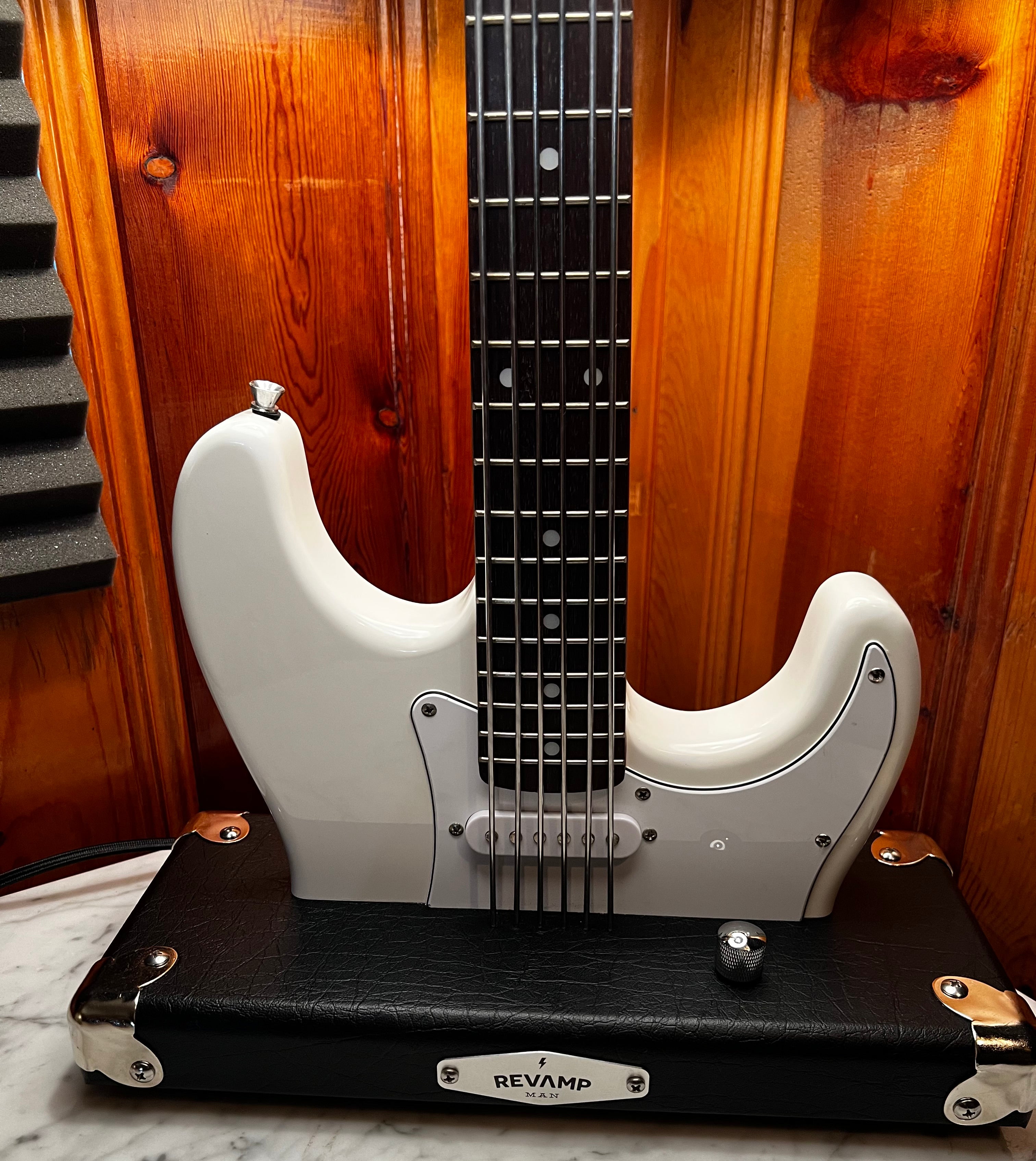 Guitar Lamp -  Strat Style White #083 of Collection