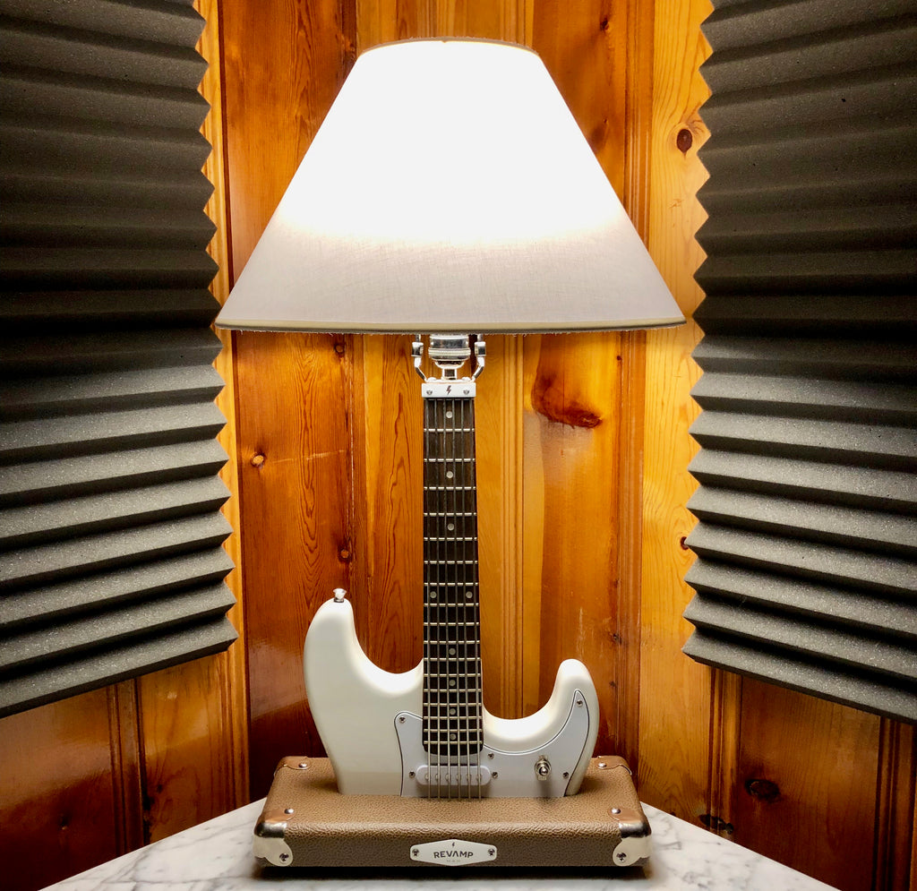 Guitar Lamp- Strat Style White #063 of Collection