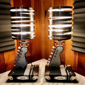 Guitar Lamp- Headstock Strat Style Pair #071 and #072